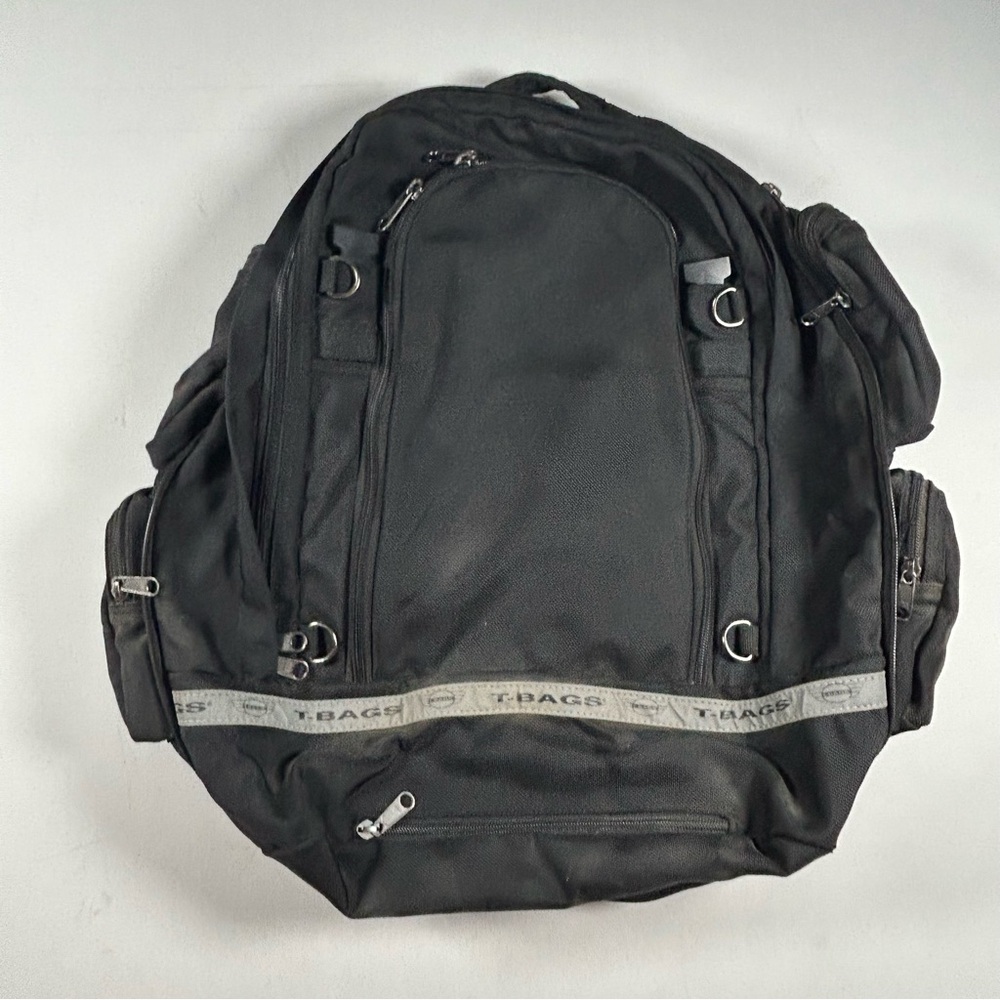 T-Bags Lonestar Black Sissy Bar Motorcycle Luggage Set w/ Saddle Roll Backpack
